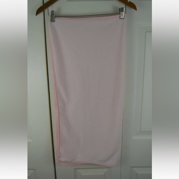 Carter's Pink White Stripes Baby Blanket Thin Terry Cloth Security Lovey - Picture 7 of 8